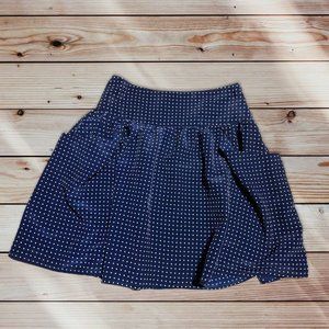 Flat Black Brand Blue and White Polka Dot Mini Skirt Size 0